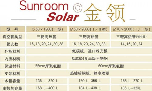 金领太阳能热水器